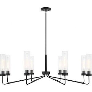 Baker - 8 Light Chandelier In Contemporary Style-14 Inches Tall and 44 Inches Wide