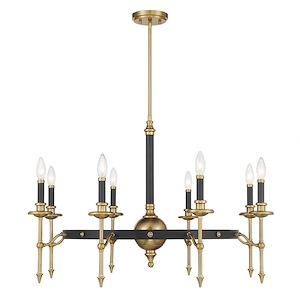 Consulate - 8 Light Chandelier-22 Inch Tall and 34 Inch Wide