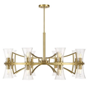 Bennington - 16 Light Chandelier In Modern Style-24 Inches Tall and 45 Inches Wide