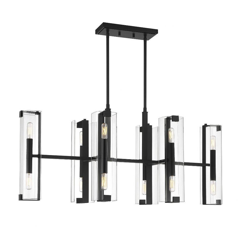Savoy House - 1-9773-12-89 - Winfield - 12 Light Linear Chandelier In  Contemporary Style-17.25 Inches Tall And 14 Inches Wide