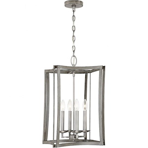 4 Light Foyer-Farmhouse Style with Transitional and Craftsman Inspirations-23.5 inches tall by 13.25 inches wide