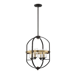 4 Light Foyer-Bohemian Style with Eclectic and Scandinavian Inspirations-27 inches tall by 16.5 inches wide - 1147441