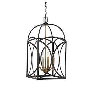 4 Light Medium Foyer-Traditional Style with Bohemian and Transitional Inspirations-28 inches tall by 14 inches wide