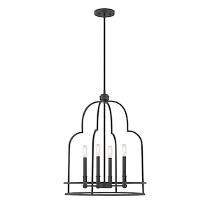 Diplomat - 4 Light Pendant In Modern Style-25 Inches Tall and 20 Inches Wide