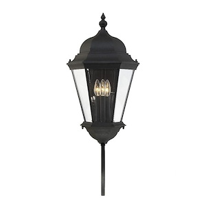 3 Light Outdoor Wall Lantern-Traditional Style with Transitional Inspirations-30.75 inches tall by 11 inches wide