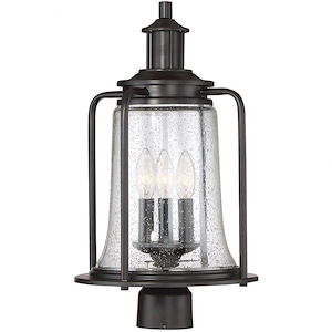 3 Light Outdoor Post Lantern-Nautical Style with Transitional and Modern Farmhouse Inspirations-19.5 inches tall by 11 inches wide