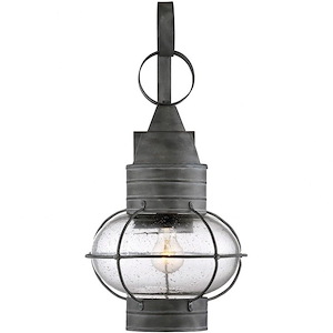 1 Light Outdoor Wall Lantern-Nautical Style with Modern Farmhouse and Rustic Inspirations-22.12 inches tall by 11.12 inches wide - 1217238
