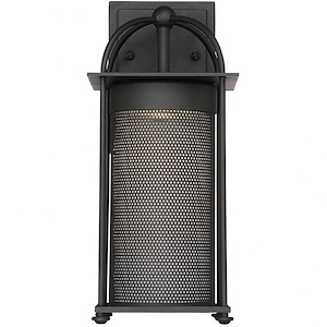 6W 1 LED Outdoor Wall Lantern-Industrial Style with Rustic and Modern Farmhouse Inspirations-12.38 inches tall by 5.88 inches wide