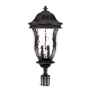 4 Light Outdoor Post Lantern-Traditional Style with Country French and Transitional Inspirations-28 inches tall by 13 inches wide