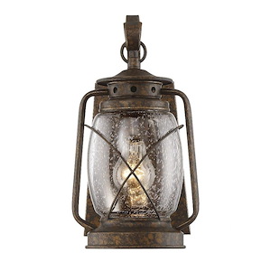 1 Light Outdoor Wall Lantern-Nautical Style with Modern Farmhouse and Rustic Inspirations-13.5 inches tall by 7.5 inches wide