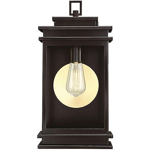 1 Light Outdoor Wall Lantern-Transitional Style with Transitional and Farmhouse Inspirations-16 inches tall by 8 inches wide