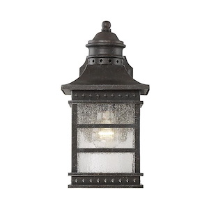 1 Light Outdoor Wall Lantern-Nautical Style with Transitional and Modern Farmhouse Inspirations-12.5 inches tall by 6.5 inches wide