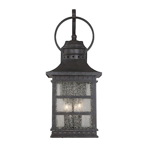 3 Light Outdoor Wall Lantern-Nautical Style with Transitional and Modern Farmhouse Inspirations-21.25 inches tall by 9 inches wide