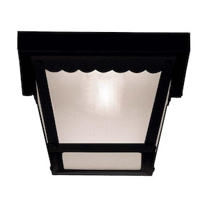 1 Light Outdoor Flush Mount-Traditional Style with Transitional Inspirations-6 inches tall by 8 inches wide