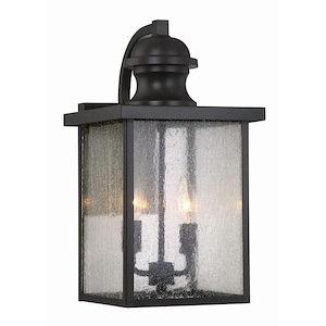 2 Light Outdoor Wall Lantern-Traditional Style with Transitional and Contemporary Inspirations-17 inches tall by 9.25 inches wide