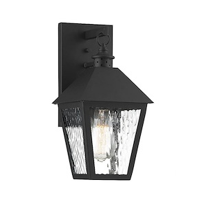 1 Light Outdoor Wall Sconce-Traditional Style with Rustic and Farmhouse Inspirations-14 inches tall by 7 inches wide