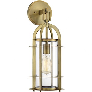 1 Light Outdoor Wall Lantern-Industrial Style with Vintage and Farmhouse Inspirations-21.1 inches tall by 8 inches wide - 731161