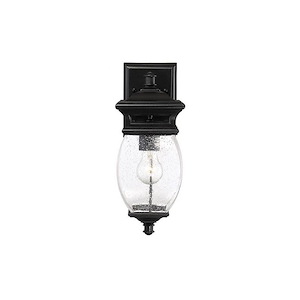 1 Light Outdoor Wall Lantern-Transitional Style with Contemporary Inspirations-15 inches tall by 6 inches wide