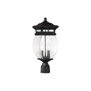 2 Light Outdoor Post Lantern-Transitional Style with Contemporary Inspirations-19.5 inches tall by 7.25 inches wide