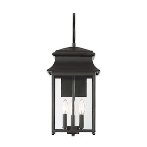 3 Light Large Outdoor Wall Lantern with Scroll-Traditional Style with Transitional Inspirations-23 inches tall by 10 inches wide