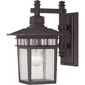 1 Light Outdoor Wall Lantern-Rustic Style with Modern Farmhouse and Transitional Inspirations-12.5 inches tall by 7 inches wide - 1147142