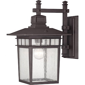 1 Light Outdoor Wall Lantern-Rustic Style with Modern Farmhouse and Transitional Inspirations-14.5 inches tall by 9 inches wide