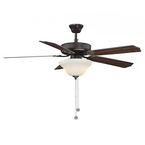 5 Blade Ceiling Fan with Light Kit-Traditional Style with Transitional Inspirations-13.83 inches tall by 52 inches wide