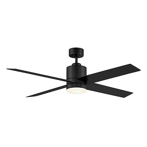 4 Blade Ceiling Fan with Light Kit in Modern Style-14.5 Inches Tall and 52 Inches Wide
