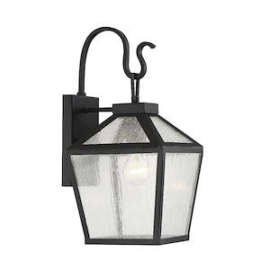1 Light Outdoor Wall Lantern-Modern Farmhouse Style with Rustic and Transitional Inspirations-16.5 inches tall by 8 inches wide - 820678