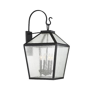 4 Light Outdoor Wall Lantern-Modern Farmhouse Style with Rustic and Transitional Inspirations-30.5 inches tall by 15 inches wide - 1025261