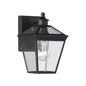 1 Light Outdoor Wall Lantern-Modern Farmhouse Style with Rustic and Transitional Inspirations-9.5 inches tall by 6 inches wide - 145407