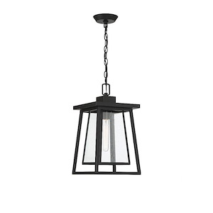 Denver - 1 Light Outdoor Hanging Lantern In Mission Style-16.125 Inches Tall And 8 Inches Wide - 1217538
