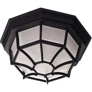 1 Light Outdoor Flush Mount-Industrial Style with Vintage and Contemporary Inspirations-20.75 inches tall by 7.5 inches wide