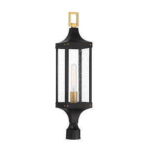 Glendale - 1 Light Outdoor Post Lantern In Contemporary Style-28 Inches Tall and 6.5 Inches Wide