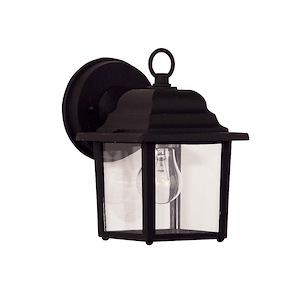 1 Light Outdoor Wall Lantern-Traditional Style with Transitional Inspirations-8 inches tall by 5.25 inches wide