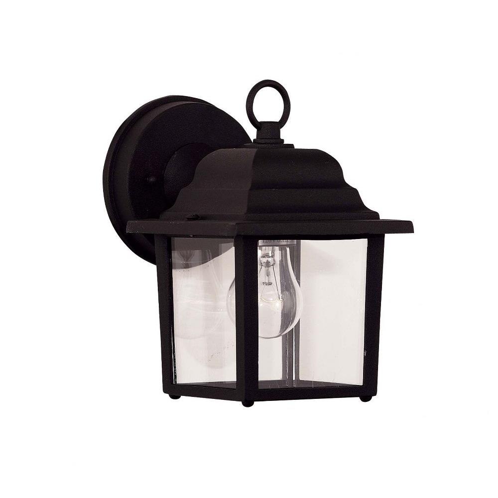 Savoy House - 5-3045-BK - 1 Light Outdoor Wall Lantern-Traditional Style  with Transitional Inspirations-8 inches tall by 5.25 inches wide, image size:1000x1000