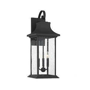3 Light Outdoor Wall Sconce-Traditional Style with Rustic and Farmhouse Inspirations-27.75 inches tall by 10.5 inches wide - 1217193