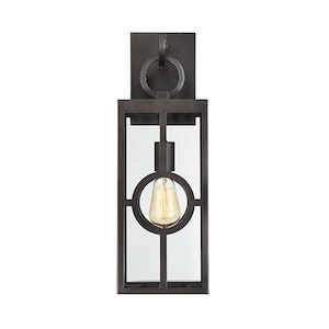 1 Light Outdoor Wall Lantern-Transitional Style with Contemporary and Modern Farmhouse Inspirations-19.25 inches tall by 6.5 inches wide
