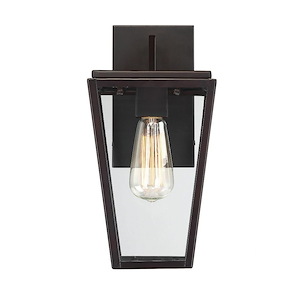 1 Light Outdoor Wall Lantern-Modern Style with Contemporary and Transitional Inspirations-12.75 inches tall by 6.5 inches wide - 688508