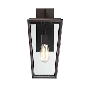 1 Light Outdoor Wall Lantern-Modern Style with contemporary and Transitional Inspirations-16.5 inches tall by 8 inches wide