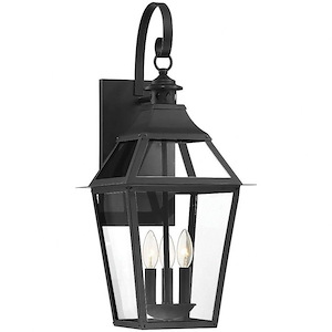 3 Light Outdoor Wall Sconce-Traditional Style with Rustic and Farmhouse Inspirations-25.5 inches tall by 10.88 inches wide