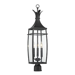 Montpelier - 3 Light Outdoor Post Lantern In Modern Style-29 Inches Tall and 7.5 Inches Wide - 1279382