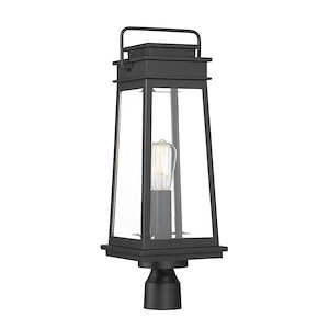 Boone - 1 Light Outdoor Post Lantern In Mission Style-24.25 Inches Tall and 8.25 Inches Wide - 1279388