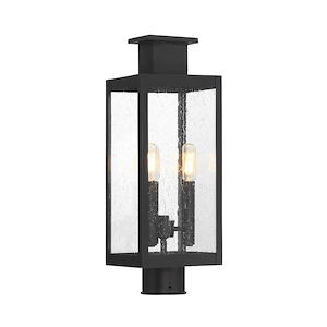 Ascott - 3 Light Outdoor Post Lantern In Contemporary Style-18.75 Inches Tall and 6.5 Inches Wide