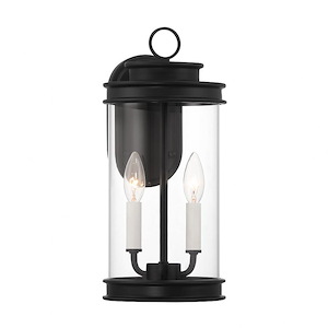 Englewood - 2 Light Outdoor Wall Lantern In Traditional Style-15 Inches Tall and 7 Inches Wide - 1325087