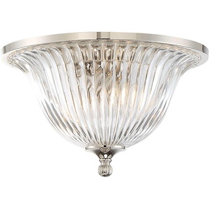 2 Light Flush Mount-Traditional Style with Transitional Inspirations-8.25 inches tall by 14 inches wide