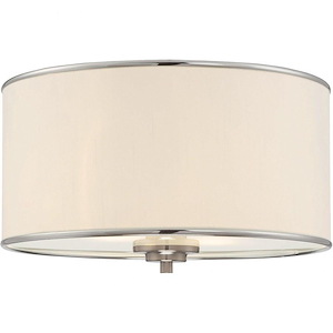 2 Light Flush Mount-Traditional Style with Transitional and Shabby Chic Inspirations-8.5 inches tall by 14 inches wide