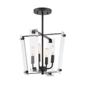 4 Light Semi-Flush Mount-Transitional Style with Modern and Contemporary Inspirations-11 inches tall by 13 inches wide - 929655