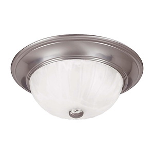 2 Light Flush Mount-Traditional Style with Transitional Inspirations-4.88 inches tall by 11 inches wide
