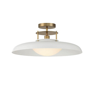 Gavin - 1 Light Semi-Flush Mount In VIntage Style-9 Inches Tall and 20 Inches Wide